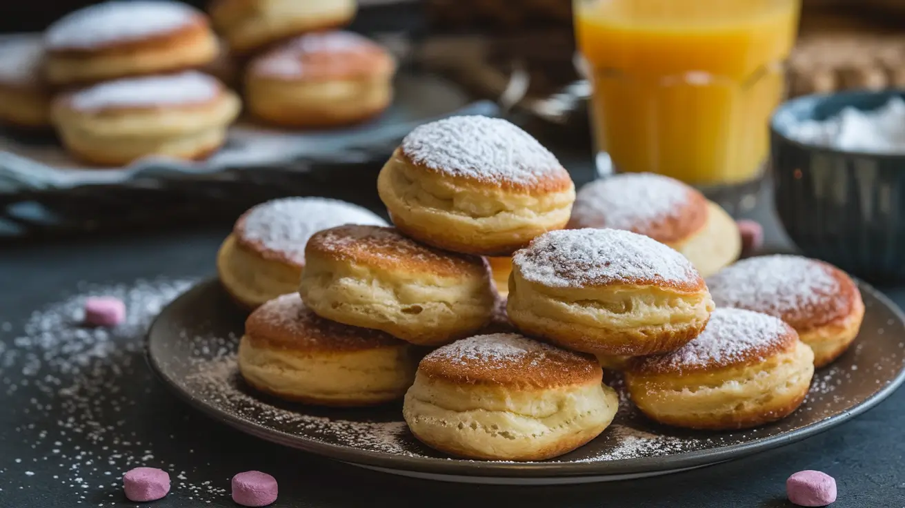 Golden-brown baked Nutella puff pastries with powdered sugar garnish.