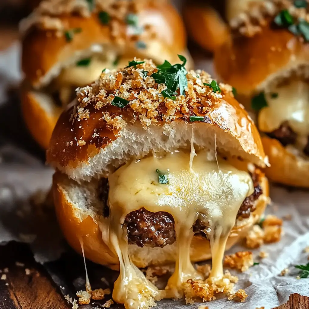 Garlic Parmesan Cheeseburger Bombs