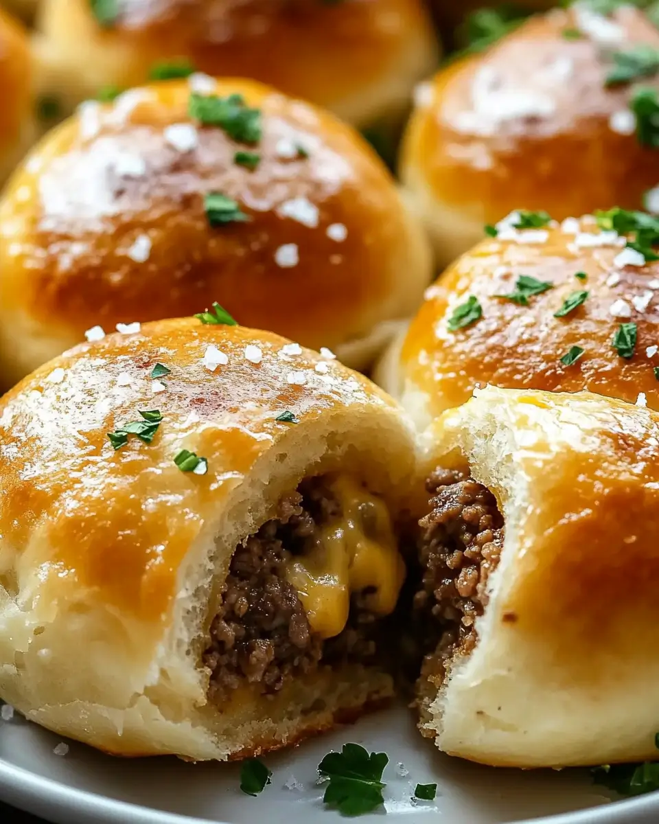 Garlic Parmesan Cheeseburger Bombs