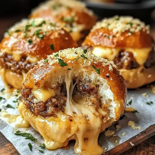 Garlic Parmesan Cheeseburger Bombs